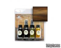 Набор спреев для штампинга Tattered Angels - Paint System - Fine Wood - Antique Hickory, 4 шт.