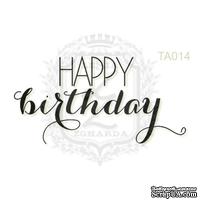 Акриловый штамп Lesia Zgharda TA014 HAPPY birthday, размер 4.3х3.2 см - ScrapUA.com