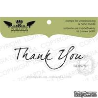 Акриловый штамп Lesia Zgharda TA057b Thank you, размер 5,9*2 см - ScrapUA.com
