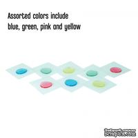 Клеевые капли Tombow Adhesive Dots, цветные, на отдельных листиках, 9,5 мм, 100 штук