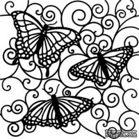 Маска The Crafter's Workshop - Mini Template Flutterby, 15х15 см