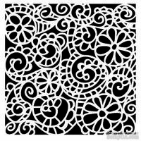 Маска The Crafter's Workshop - Mini Template Swirly Garden, 15х15 см.