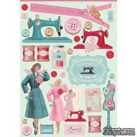 Высечки Tilda - Sewingbird, 4 листа - ScrapUA.com