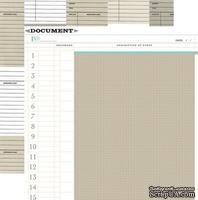 Лист двусторонней скрапбумаги Teresa Collins Designs - Memorabilia - Document, 30х30 см - ScrapUA.com