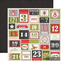 Лист двусторонней бумаги от Echo Park - 25 Days - Tis the Season, 30x30 см - ScrapUA.com