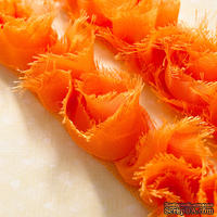 Лента с цветами Webster's Pages - Bloomer Orange Kiss, ширина 3,5-4 см, длина 30 см