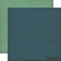 Лист двусторонней бумаги от Echo Park - Navy/Teal, Times &amp; Seasons, 30x30 см - ScrapUA.com