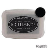 Чернила для штампинга Tsukineko - Brilliance Graphite Black, большие - ScrapUA.com