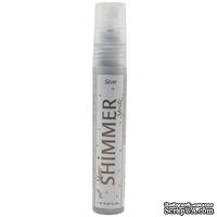 Спрей для штампинга от Tsukineko - Pssst! Shimmer Spritz Silver, цвет серебряный