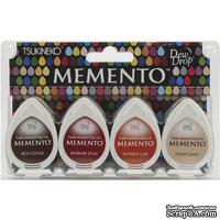 Набор чернил для штампинга Tsukineko - Memento Dew Drops - Arizona Crayons, 4 шт.