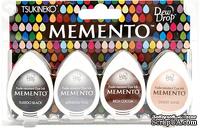 Набор чернил для штампинга Tsukineko - Memento Dew Drops - Stone Mountain, 4 шт. - ScrapUA.com