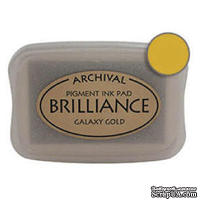 Чорнило для штампингу Tsukineko - Brilliance Pearlescent Galaxy Gold, великі