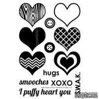 Набор акриловых штампов Technique Tuesday - Puffy Hearts - ScrapUA.com