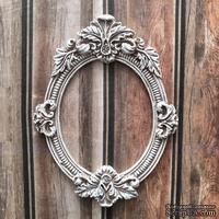 Рамка овальная гипсовая с патинированием от Е.В.A, 6.5х8.7см - ScrapUA.com
