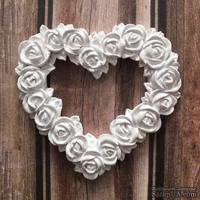 Гипсовое украшение от Е.В.A.- Сердечко, 5.2х5.4см - ScrapUA.com