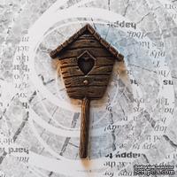 Пластиковое украшение &quot;Скворечник&quot; под античное золото от Е.В.A, 6 см, 1 шт. - ScrapUA.com