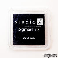 Штемпельная подушечка Black, Studio G, черная, 5х5 см - ScrapUA.com