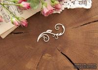 Чипборд от WOODchic - Завиток с листиком, 6x2.5 см - ScrapUA.com