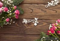 Чипборд от WOODchic - Бордюр новогодний с птичкой, 9x4.3см - ScrapUA.com