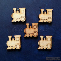 Деревянная фигурка WOOD-008 - Паровоз, 1 штука