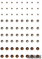 Клеевые кристаллы Want2Scrap - Rhinestones - Brown, 72 штуки - ScrapUA.com