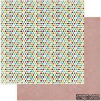 Лист скрапбумаги My Mind's Eye -  Polka Dots, 30х30 см, двусторонняя