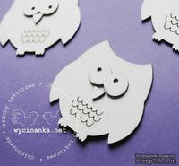 Чипборд от  Wycinanka  - Совы,  4,5 x 4,5 см
