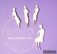 Чипборд от Wycianka - Ретро - дамские силуэты, 4 шт.