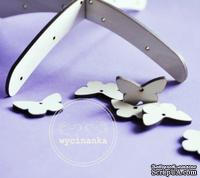 Деревянное украшение от  Wycinanka - Мини-мобиль с бабочками, 3 держателя 15,5 см, 8 бабочек 3 см, 10 дет. - ScrapUA.com