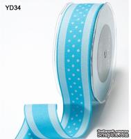 Лента от May Arts - TURQUOISE, 3,8 см,  цвет голубой, длина 90 см