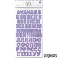 Картонные стикеры – алфавит от Polkadot &quot;Сирень&quot; - ScrapUA.com