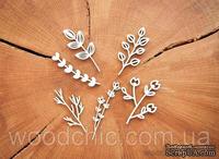 Чипборд Набор &quot;Весенние веточки&quot; от WOODchic, высота веточки 5 см - ScrapUA.com