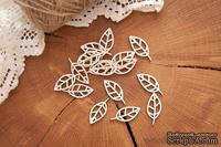 Чипборд &quot;Ажурные листики, набор&quot; от WOODchic, 3х1,3 см - ScrapUA.com