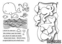 Набор ножей и штампов от Memory Box - Whale Hello There - ScrapUA.com