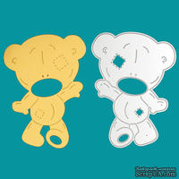 Нож для вырубки - мишка Teddy с заплатками,  9.5 х 6.8 см, 1 шт.