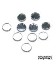 Зеркальные кружочки - Darice Round Glass Mirrors, маленькие -1,27 см - ScrapUA.com