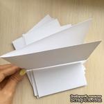 Набор заготовок для открыток американского формата, Long, 4 1/4&quot; х 5 1/2&quot;, цвет белый, 250 г/м2, 10 шт. - ScrapUA.com