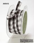 Лента SOLID/CHECK, цвет BLACK/WHITE, ширина 95мм, длина 90см - ScrapUA.com