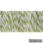 Хлопковый шнур от Baker&#039;s Twine - Celery, 2 мм, цвет салатовый/белый, 1 м - ScrapUA.com