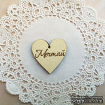 Сердечко деревянное: Мечтай, 3х3,3см - ScrapUA.com