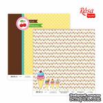 Бумага для скрапбукинга от ROSA TALENT - Cake delicious 1, двусторонняя, 30х30см, 200г/м2 - ScrapUA.com