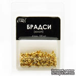 Брадсы, цвет золото, 4 мм, 100 шт. - ScrapUA.com