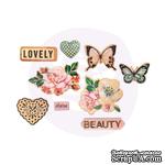 Деревянные украшения Prima - Apricot Honey Wood Shapes, 9 штук - ScrapUA.com