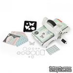 Машинка для вырубки и тиснения Sizzix Big Shot Machine White &amp; Gray, бело-серая (с платформой и пластинами, набором кардстока и отрезом ткани MLH), стартовый набор  - ScrapUA.com