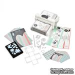Машинка для вырубки и тиснения Sizzix Big Shot PLUS Machine White &amp; Gray, бело-серая (с платформой и пластинами), стартовый набор - ScrapUA.com