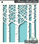 Маска от Memory Box -  STENCILS- Birch Trees - ScrapUA.com