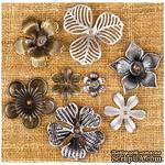 Металлические украшения Prima - Finnabair Vintage Mechanicals Metal Trinkets - Mini Flowers - ScrapUA.com