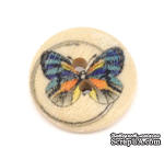 Деревянная пуговица Multicolor Butterfly B10596, диаметр 15мм, 1 шт. - ScrapUA.com