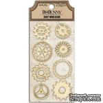 Деревянные украшения BoBunny - Kraft Laser-Cut Wood Embellishments Gears - ScrapUA.com