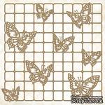 Чипборд Blue Fern Studios - Butterfly Grid - ScrapUA.com